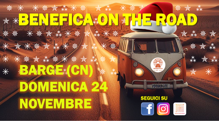 Barge (CN): domenica 24 novembre arriva 'BENEFICA ON THE ROAD'!