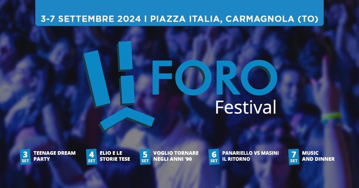 Carmagnola, non solo Peperone: al via la sesta edizione del Foro Festival