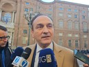 Alberto Cirio intervistato in piazza Carignano