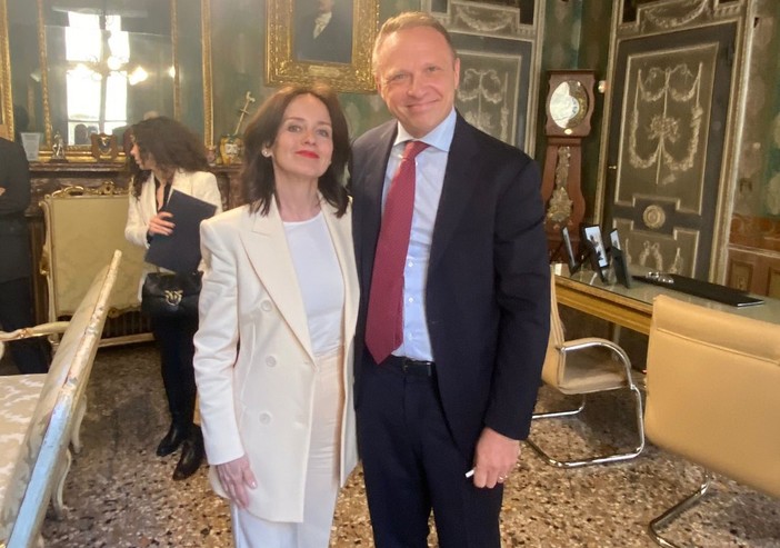 Federica Barbero col ministro all'Agricoltura Francesco Lollobrigida